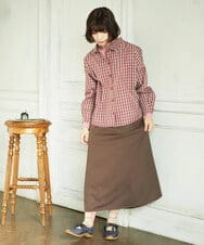 GJKDD32120 Jocomomola(ホコモモラ) ベアスムース 配色フラワー刺繍カットソー ピンク