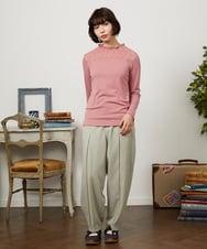 GJKDD33110 Jocomomola(ホコモモラ) ベアスムース  レース切り替えカットソー ピンク