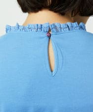 GJKDD33110 Jocomomola(ホコモモラ) ベアスムース  レース切り替えカットソー ブルー