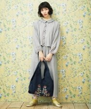 GJKDD33110 Jocomomola(ホコモモラ) ベアスムース  レース切り替えカットソー アイボリー