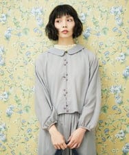 GJKDD33110 Jocomomola(ホコモモラ) ベアスムース  レース切り替えカットソー アイボリー