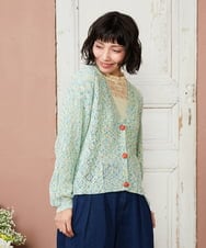 GJKDD33110 Jocomomola(ホコモモラ) ベアスムース  レース切り替えカットソー アイボリー