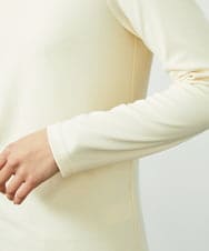 GJKDD33110 Jocomomola(ホコモモラ) ベアスムース  レース切り替えカットソー アイボリー