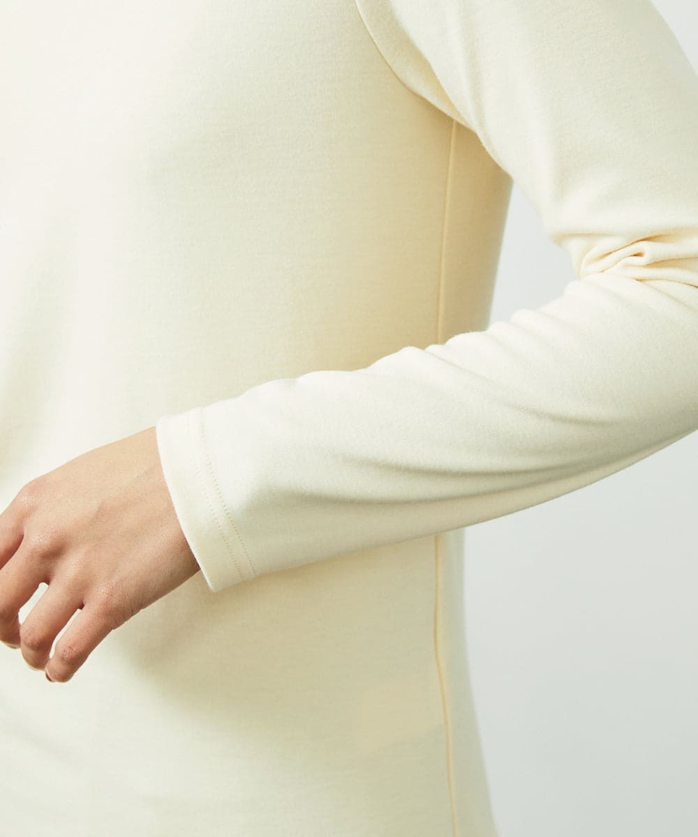 GJKDD33110 Jocomomola(ホコモモラ) ベアスムース  レース切り替えカットソー アイボリー