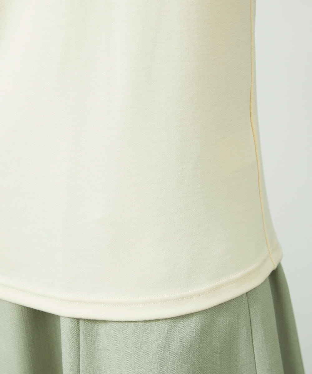 GJKDD33110 Jocomomola(ホコモモラ) ベアスムース  レース切り替えカットソー アイボリー