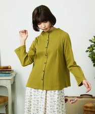 GJKDD34140 Jocomomola(ホコモモラ) 【2WAY】Tierras de cuitivo フラワー刺繍カットソー マスタード