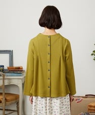 GJKDD34140 Jocomomola(ホコモモラ) 【2WAY】Tierras de cuitivo フラワー刺繍カットソー マスタード