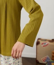 GJKDD34140 Jocomomola(ホコモモラ) 【2WAY】Tierras de cuitivo フラワー刺繍カットソー マスタード