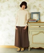 GJKDD34140 Jocomomola(ホコモモラ) 【2WAY】Tierras de cuitivo フラワー刺繍カットソー アイボリー