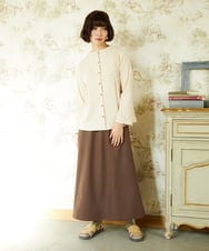 GJKDD34140 Jocomomola(ホコモモラ) 【2WAY】Tierras de cuitivo フラワー刺繍カットソー アイボリー