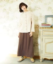 GJKDD34140 Jocomomola(ホコモモラ) 【2WAY】Tierras de cuitivo フラワー刺繍カットソー アイボリー