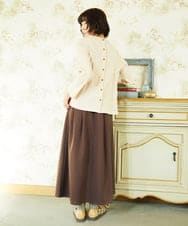 GJKDD34140 Jocomomola(ホコモモラ) 【2WAY】Tierras de cuitivo フラワー刺繍カットソー アイボリー