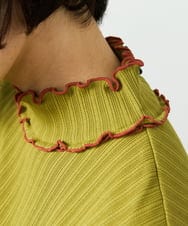 GJKDD35120 Jocomomola(ホコモモラ) Tierras de cuitivo メロウハイネックカットソー マスタード