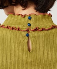 GJKDD35120 Jocomomola(ホコモモラ) Tierras de cuitivo メロウハイネックカットソー マスタード