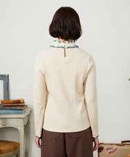 GJKDD35120 Jocomomola(ホコモモラ) Tierras de cuitivo メロウハイネックカットソー アイボリー