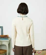 GJKDD35120 Jocomomola(ホコモモラ) Tierras de cuitivo メロウハイネックカットソー アイボリー