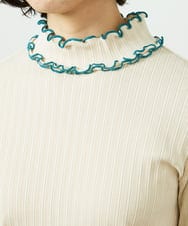 GJKDD35120 Jocomomola(ホコモモラ) Tierras de cuitivo メロウハイネックカットソー アイボリー