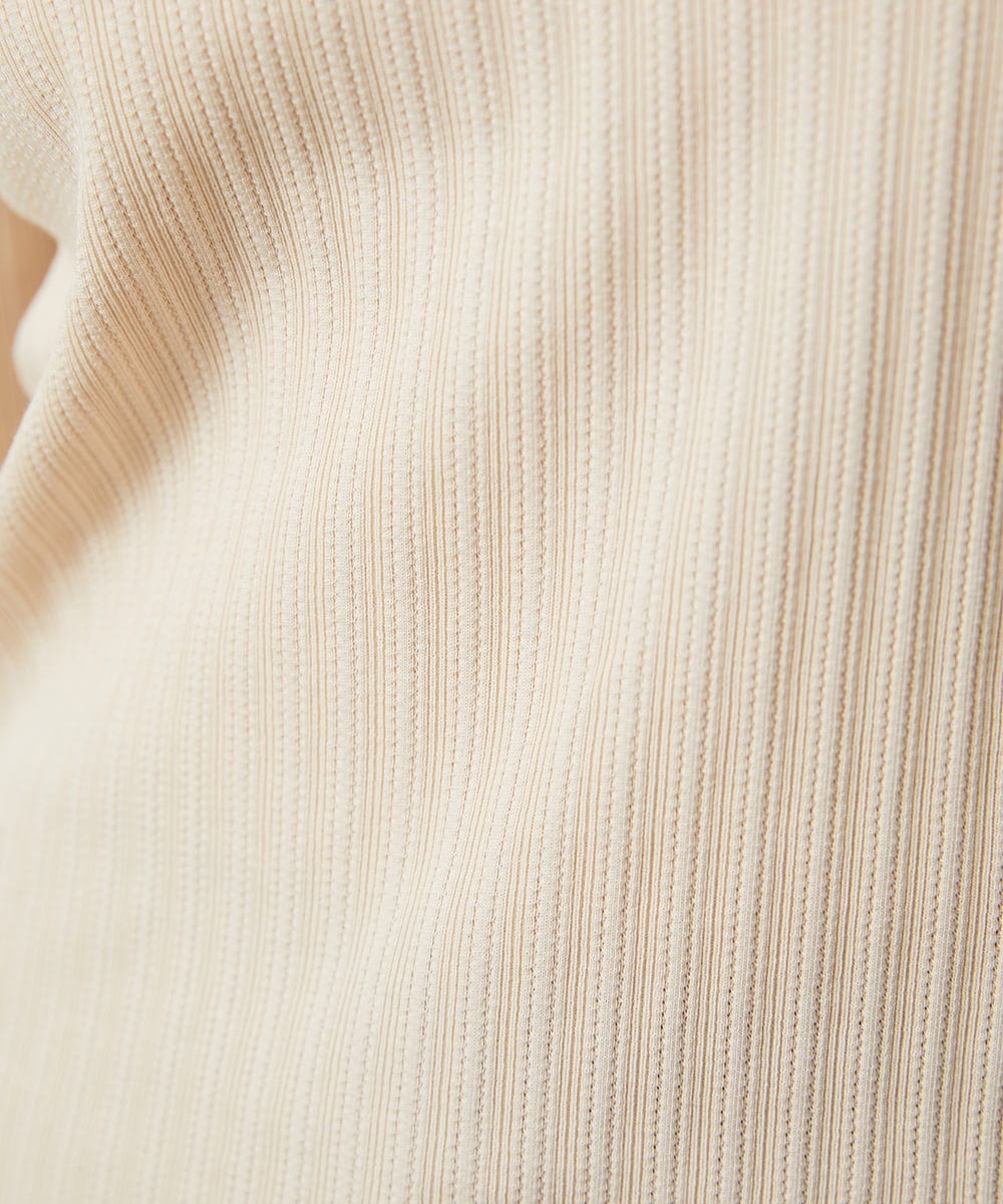 GJKDD35120 Jocomomola(ホコモモラ) Tierras de cuitivo メロウハイネックカットソー アイボリー