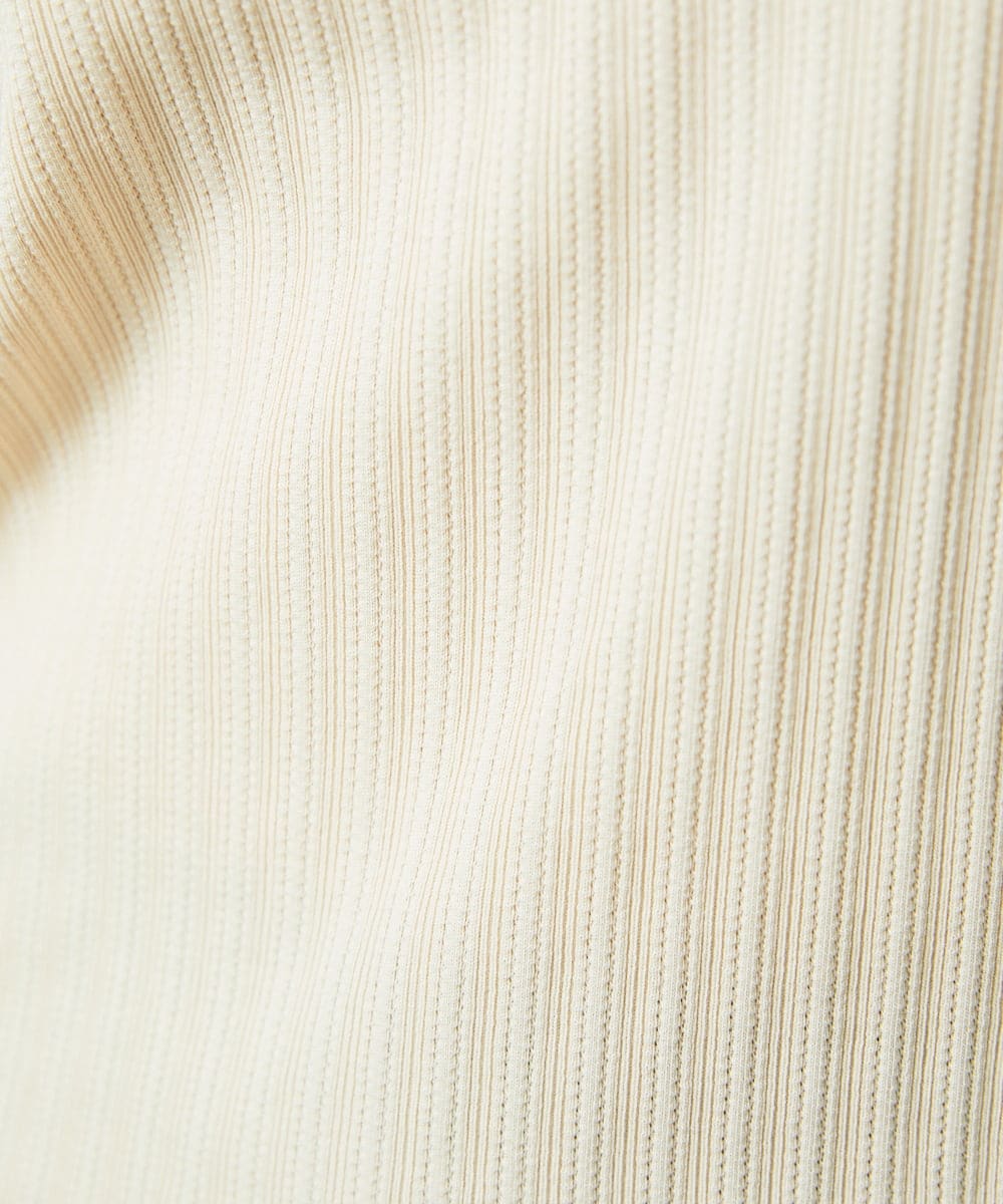 GJKDD35120 Jocomomola(ホコモモラ) Tierras de cuitivo メロウハイネックカットソー アイボリー