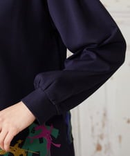 GJKDE38180 Jocomomola(ホコモモラ) Rebote シルケットフライスプリントカットソー ネイビー