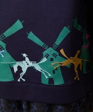 GJKDE38180 Jocomomola(ホコモモラ) Rebote シルケットフライスプリントカットソー ネイビー