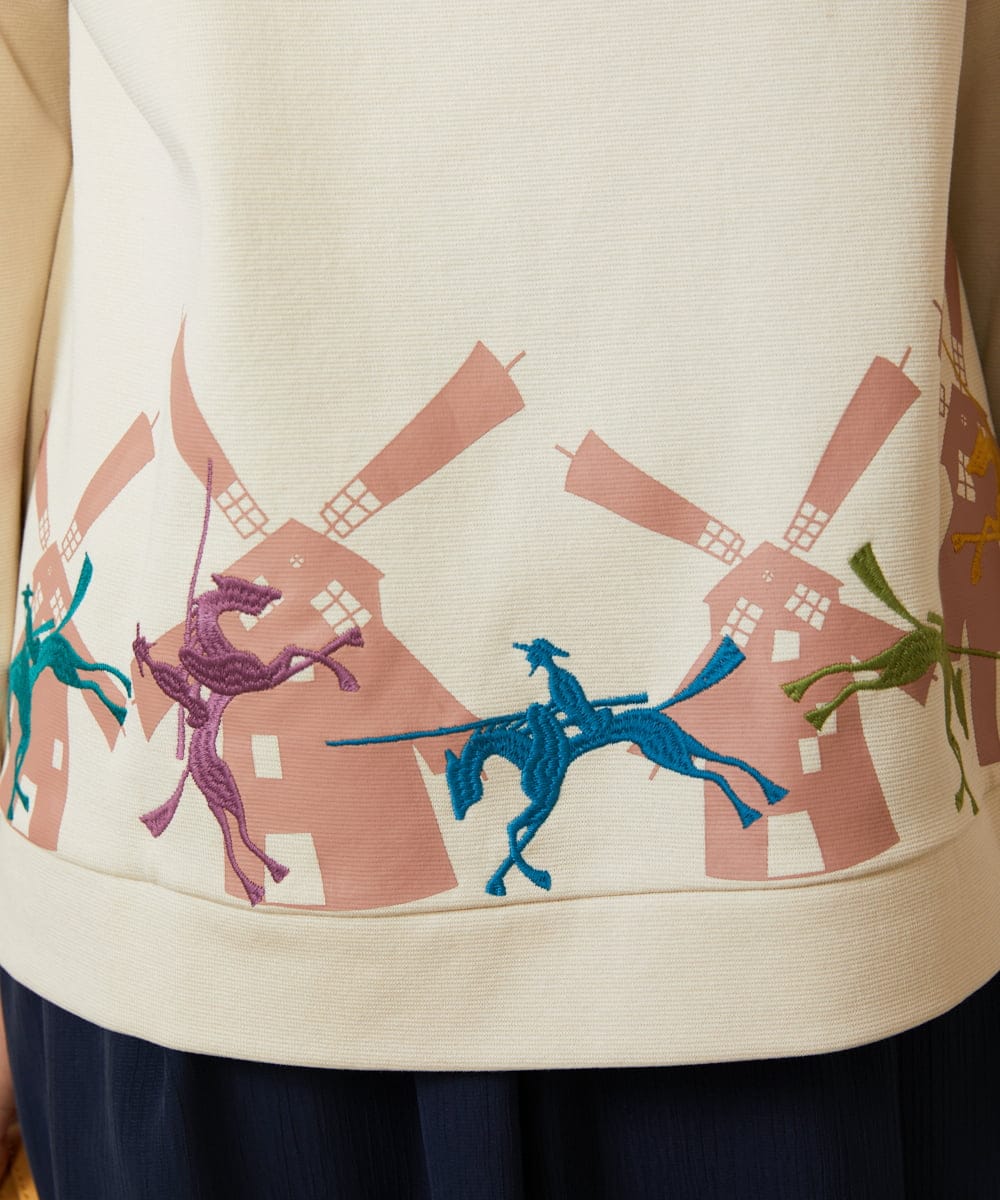 GJKDE38180 Jocomomola(ホコモモラ) Rebote シルケットフライスプリントカットソー アイボリー