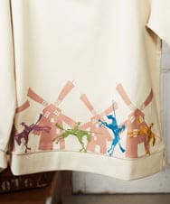 GJKDE38180 Jocomomola(ホコモモラ) Rebote シルケットフライスプリントカットソー アイボリー