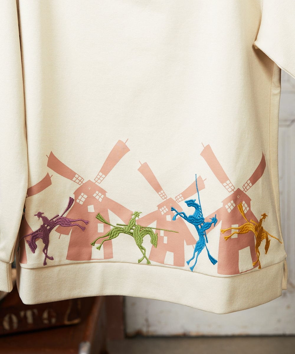 GJKDE38180 Jocomomola(ホコモモラ) Rebote シルケットフライスプリントカットソー アイボリー