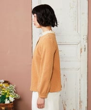 GJKDE39220 Jocomomola(ホコモモラ) 【2WAY】Encrucijada チェックジャカードカットソー オレンジ