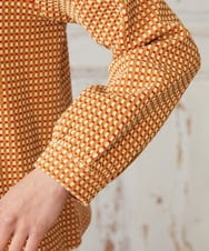 GJKDE39220 Jocomomola(ホコモモラ) 【2WAY】Encrucijada チェックジャカードカットソー オレンジ