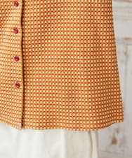 GJKDE39220 Jocomomola(ホコモモラ) 【2WAY】Encrucijada チェックジャカードカットソー オレンジ