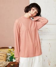 GJKDE40130 Jocomomola(ホコモモラ) Techos  シャーリングカットソー ピンク