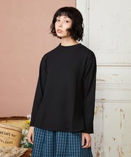 GJKDE40130 Jocomomola(ホコモモラ) Techos  シャーリングカットソー ブラック