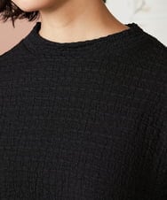 GJKDE40130 Jocomomola(ホコモモラ) Techos  シャーリングカットソー ブラック