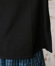 GJKDE40130 Jocomomola(ホコモモラ) Techos  シャーリングカットソー ブラック