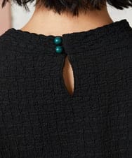 GJKDE40130 Jocomomola(ホコモモラ) Techos  シャーリングカットソー ブラック