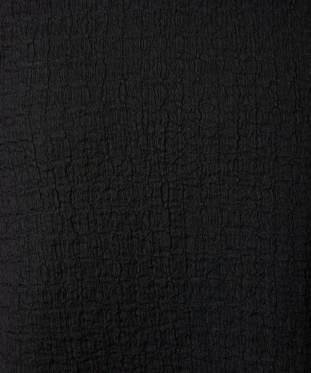 GJKDE40130 Jocomomola(ホコモモラ) Techos  シャーリングカットソー ブラック