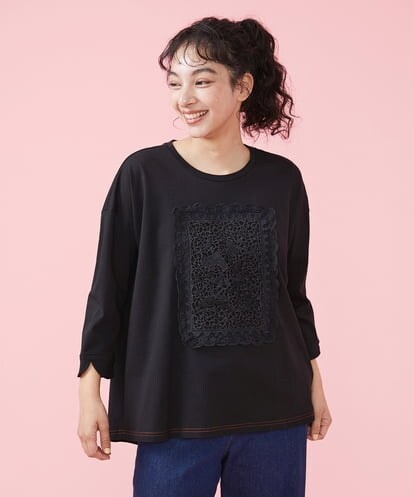 GJKDT02180 Jocomomola 切手パーツ チュニックTシャツ