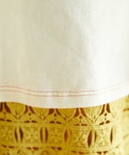 GJKFA02130 Jocomomola(ホコモモラ) Verde pera フラワー刺繍Tシャツ ピンク