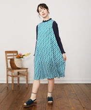 GJKFA30110 Jocomomola(ホコモモラ) フライス レース切り替えカットソー ネイビー