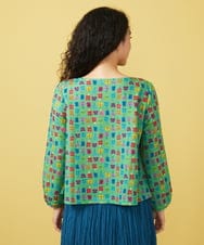 GJKFA33160 Jocomomola(ホコモモラ) Mariposa 蝶々モチーフプリントカットソー ライトブルー
