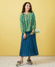 GJKFA33160 Jocomomola(ホコモモラ) Mariposa 蝶々モチーフプリントカットソー ライトブルー