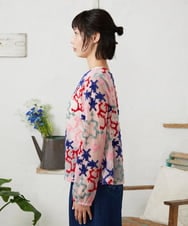 GJKFD01220 Jocomomola(ホコモモラ) Caballerias アニマルジャカードシアーカットソー ピンク