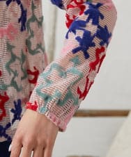 GJKFD01220 Jocomomola(ホコモモラ) Caballerias アニマルジャカードシアーカットソー ピンク