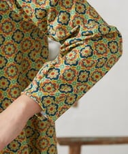 GJKFD30180 Jocomomola(ホコモモラ) En un sueno 幾何学プリントカットソー グリーン