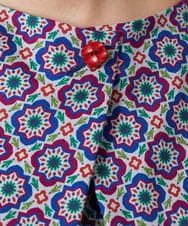 GJKFD30180 Jocomomola(ホコモモラ) En un sueno 幾何学プリントカットソー パープル