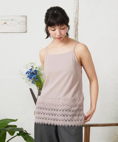 GJKFD31100  天竺レースキャミソール