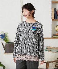 GJKFD31100 Jocomomola(ホコモモラ) 天竺レースキャミソール ピンク