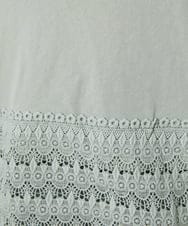 GJKFD31100 Jocomomola(ホコモモラ) 天竺レースキャミソール グリーン