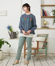 GJKFD31100 Jocomomola(ホコモモラ) 天竺レースキャミソール アイボリー